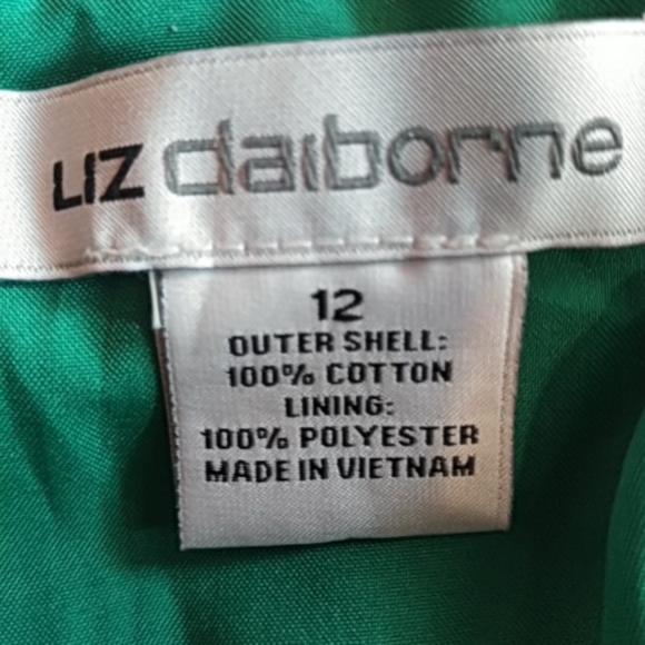 LIZ CLAIBORNE GREEN EYELET SHEATH DRESS - Picture 7 of 7